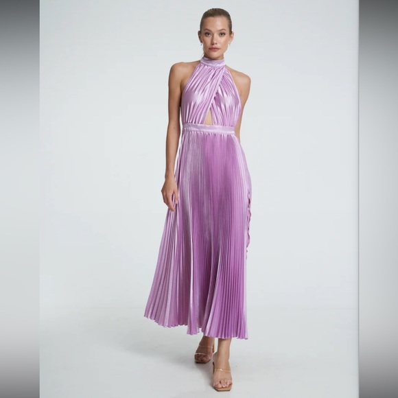 L’idee Renaissance Split Gown Violet 6 *BNWT* - Picture 2 of 6